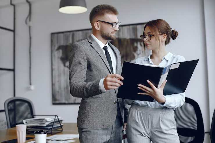 Business consultants collaborating